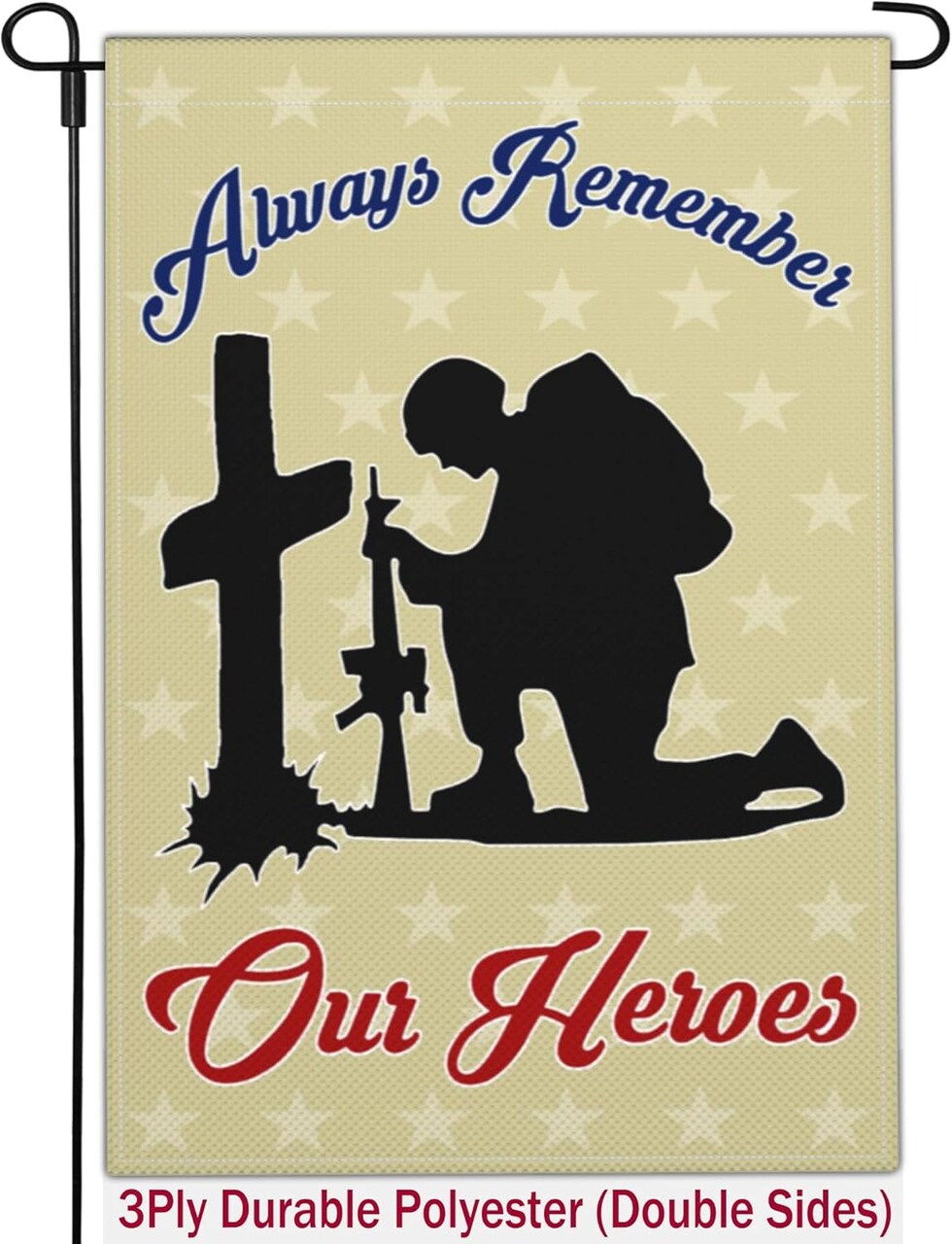 Memorial Day Patriotic Garden Flags for Outside 12x18 Inch 3Ply Double Sided 4th of July Independence Veterans Day Flag Outdoor House Yard Holiday Decorations Sign Flag